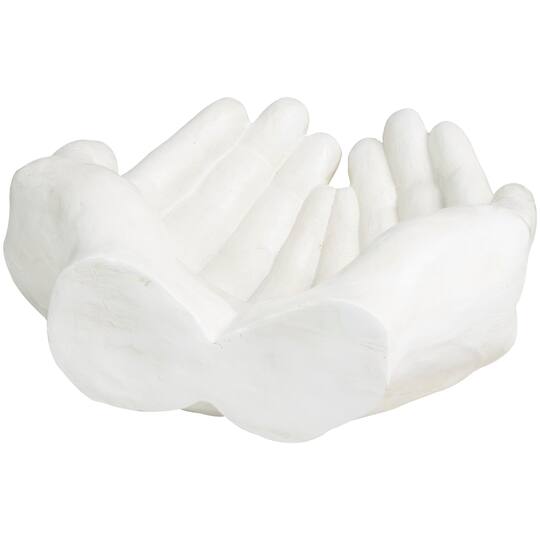 15" White Open Hands Sculpture